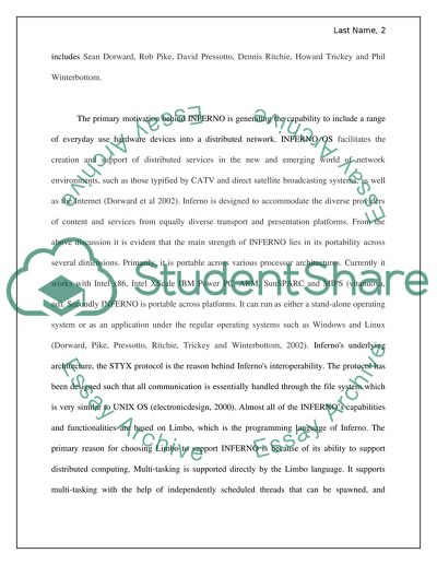 INFERNO Operating System