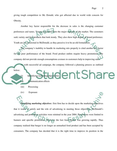 Key Factors Responsible for the Declining in Sales of McDonalds