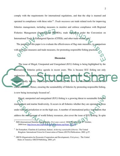 The Effectiveness of the Flag State Measures