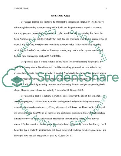 SMART Goals Assignment