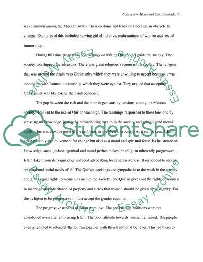 Progressive Islam and Environmental