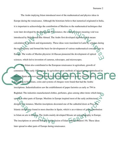 Contributions of Islamic Civilization to European Renaissance