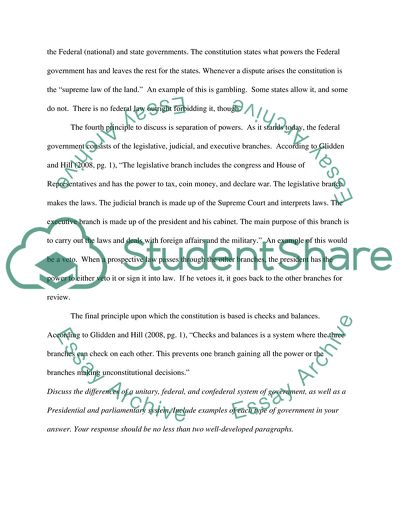 AMERICAN GOVERNMENT LESSON 1