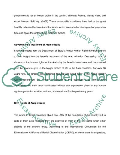 Israelis treatment of arab citizens,