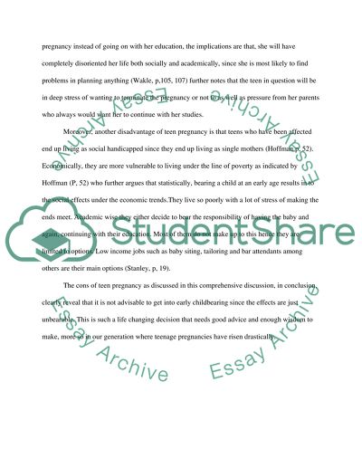 The Pros and Cons of Teen Pregnancy