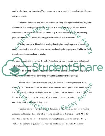 Reading disabilities