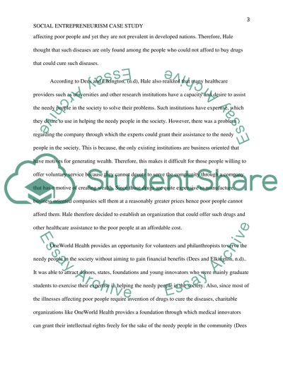 Social Entreprenuerism Case Study 3