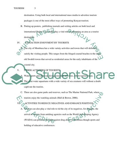 TourismPromoting Tourism in Mombasa