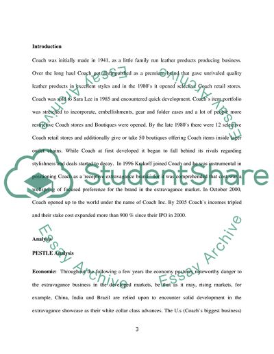 Coach Inc in 2012 Its Strategy in the Accessible Luxury Goods Market