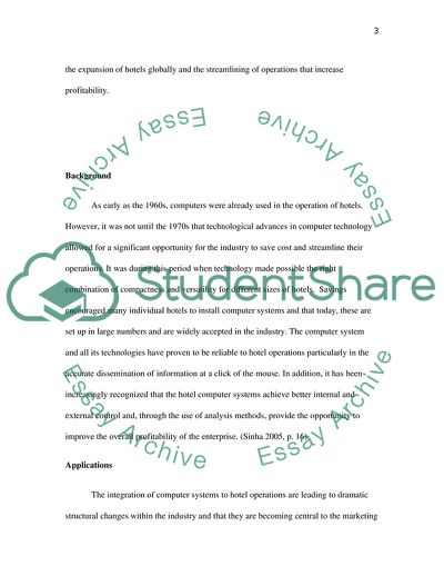 Latest Advances in Hotel Computer Systems