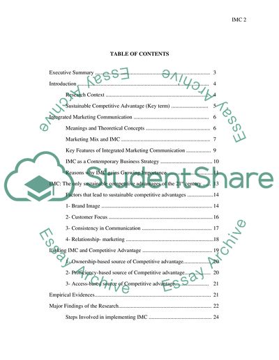 integrated marketing communication research paper