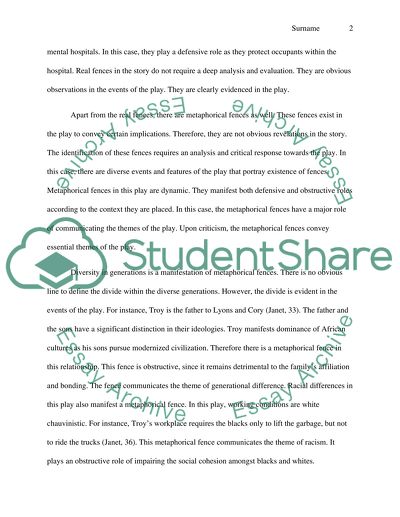 Fences by August Wilson