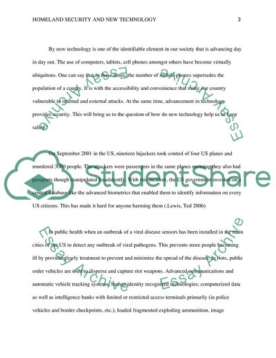 Homeland Security & New Technology