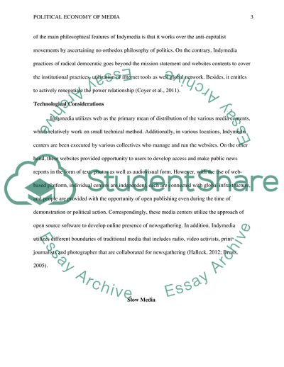 Political Economy of Media