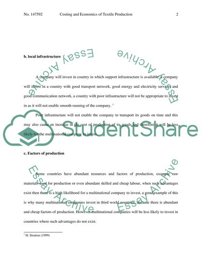 Costing and Economics of Textile Production