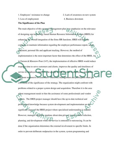 Strategic Management Plan