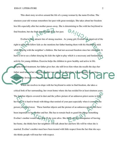 Joyces voices: Evelines Story