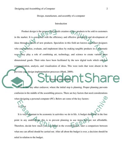 Designing and Assembling of a Computer