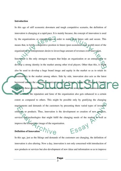 Defining innovation essay image