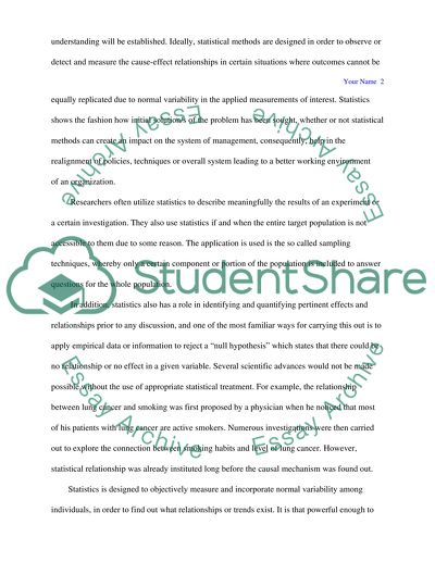 Role of Statistics in the Research Process