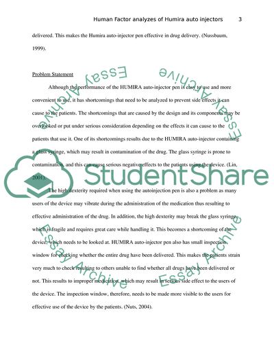 Human Factor Analysis of Humira Auto-Injectors