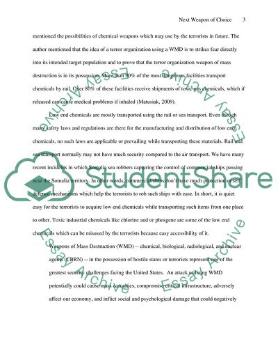 Next Weapon of Choice by Terrorist