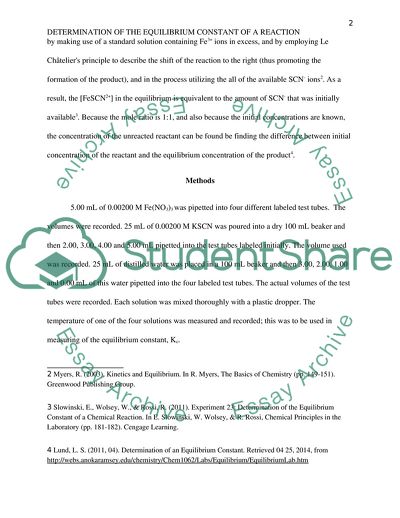 Finding the Equilibrium Constant