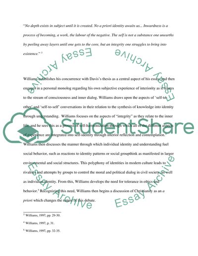 An Exegesis of Rowan Williams Interiority and Epiphany: A Reading in New Testament Ethics