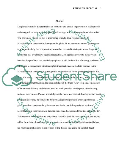Multidrug Resistance in Mycobacterium Tuberculosis