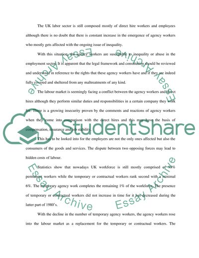 The Issue of Equality and Fairness between Employees