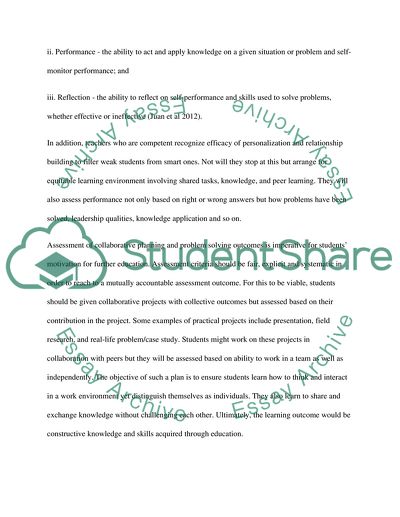 Highly competent teachers who collaborate in planning and problem solving