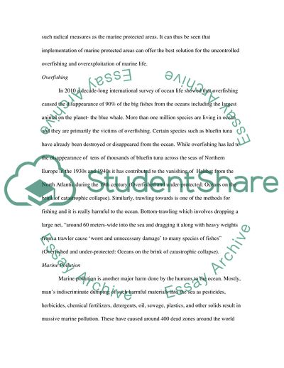 The worlds oceans, should ocean protected area exist