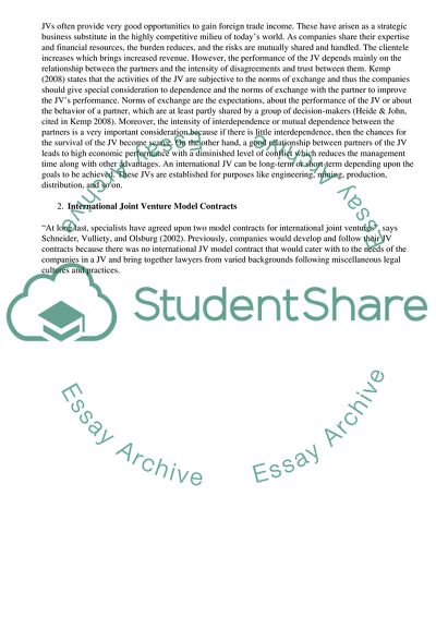 International Joint Venture