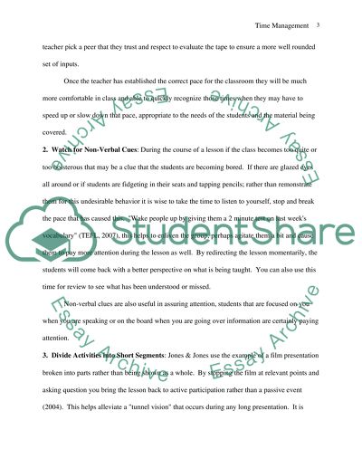 essay on time managemnet