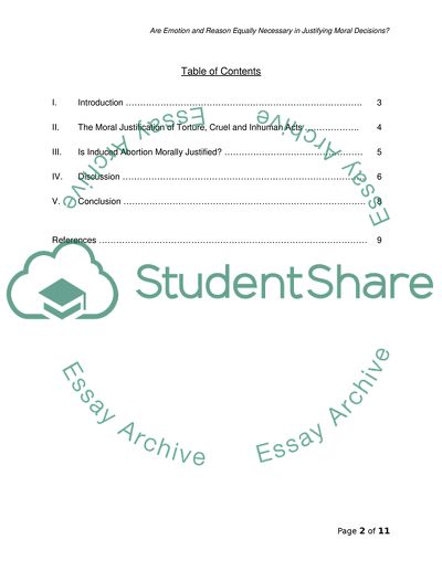 Emotion and Reason to Justify Moral Decisions
