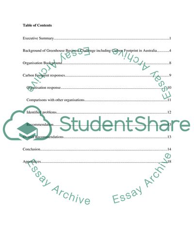 Greenhouse Business Challenge and Carbon Footprint - Australia