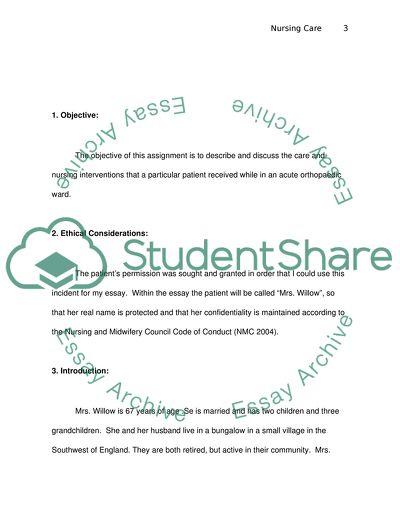 Nursing Care of an Orthopaedic Patient
