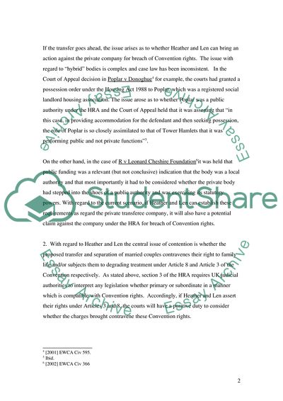 Human Rights as to Heather and Len