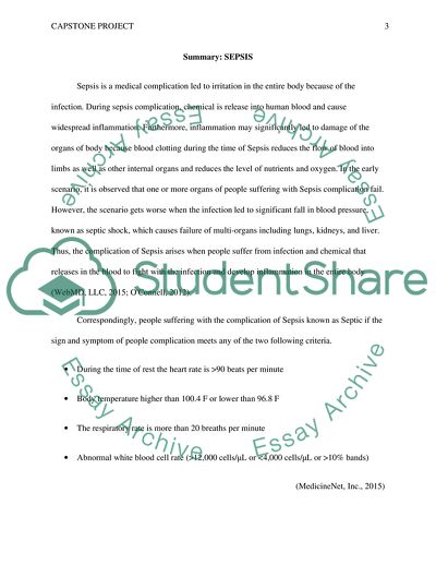 Sepsis and Its Complications Which Can Cause Death of Patients