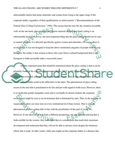 The Glass Ceiling: Are Women Treated Differently