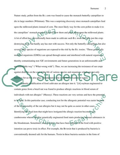 Genetic modification of foods