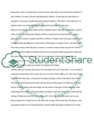 Different Arguments Suggesting Violent Computer Games are Morally Wrong