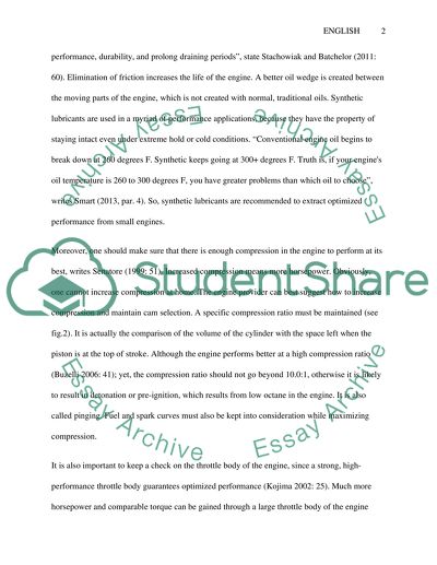 Explain how maximum performance might beast be extracted from a small engine