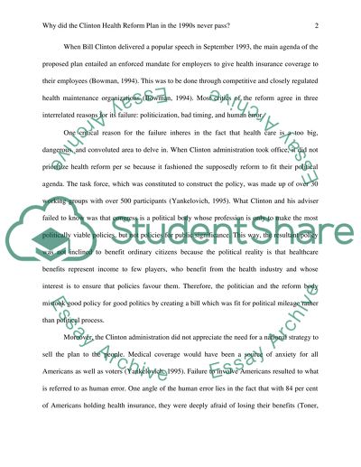 Health Reform Plan Paper