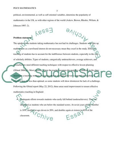 Techniques and Strategies Utilized in Teaching Mathematics