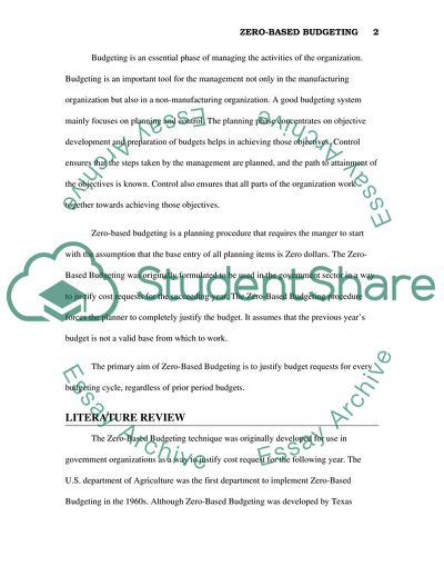 Zero-Base Budgeting for the Institutions
