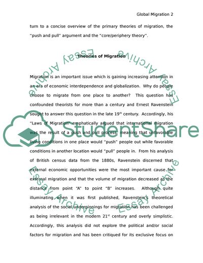 Theories of Migration and European Immigration