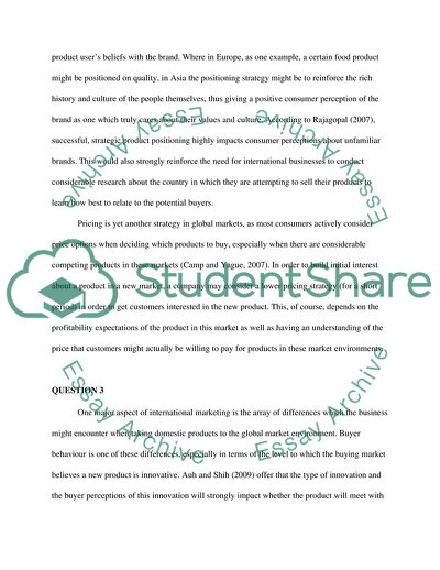 Exploring Branding, International Marketing, Global Business Cultures