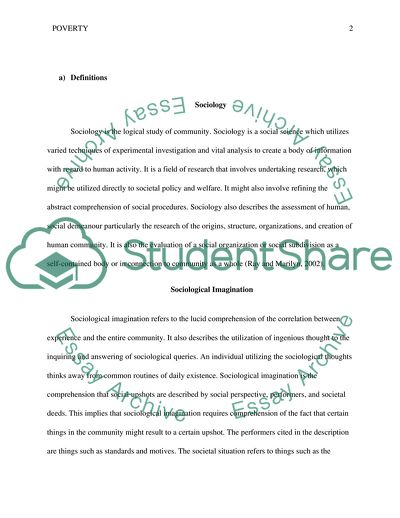 Poverty and Sociological Imagination