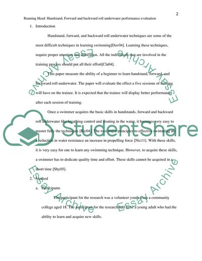 Underwater Performance Evaluation